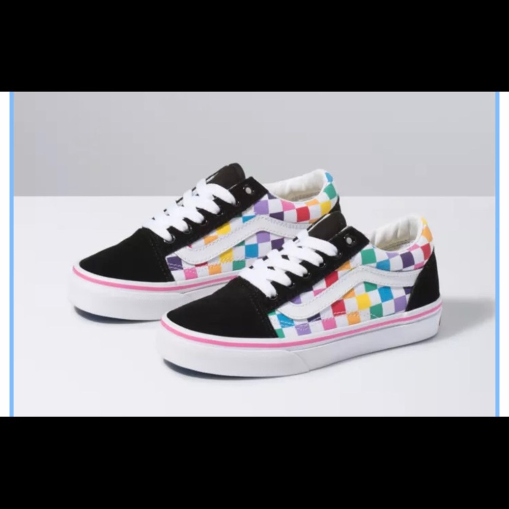New Vans Rainbow Checkerboard Shoes Toddler 12